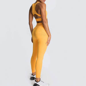 Bas quantité minimale de commande vêtements personnalisés ensemble de Yoga pour les femmes mode haute qualité vêtements de Fitness serrés femmes ensemble de Yoga - Product Image 3