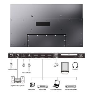 Téléviseur intelligent QLED 4K de 55 pouces, étanche pour l'extérieur, luminosité optimisée avec technologie sonore pour jardins ensoleillés partiellement - Product Image 3