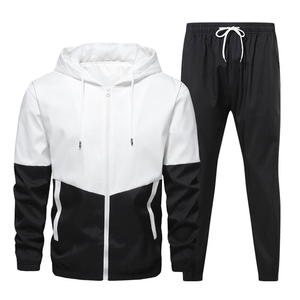 Winter Men's Tracksuit Zipper-Up 100% Cotton Solid <b>Jogging</b> <b>Suit</b> with Full Customization 2025 - Product Image 2