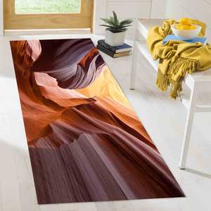 Tapis imprimé paysage naturel Antelope Canyon, décoration de salon, tapis imprimé, tapis doux non tissé - Product Image 4
