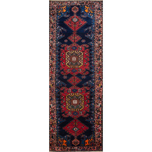 Kiaan Large Area Wool Rugs Hand Knotted <b>Red</b> Orange Medallion Abstract Rectangle for Home-Pae-4774 for Entryway Hallway Living - Product Image 1