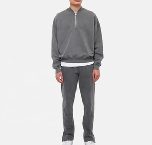 เสื้อมีฮู้ดผ้าฟลีซแบบสวมหัวโอเวอร์ไซส์ผ้าคอตตอนแนวสตรีท - Product Image 5