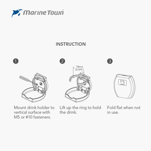 Nuevo Portavasos Plegable Personalizado de Acero Inoxidable 304 y Plástico Negro para Barco - Product Image 3