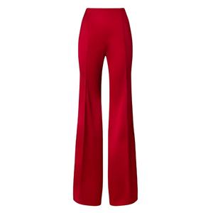 Pantalon de travail décontracté pour femme, taille mi-haute, fermeture à cordon, séchage rapide, respirant, uni, toile, coupe droite, longueur entière, 100% - Product Image 1