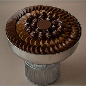 Support de bol à bonbons en argent antique fait à la main, moderne et luxueux, pour les fêtes de mariage - Product Image 1