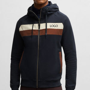 Sweat à capuche pour homme avec logo personnalisé, design à blocs de couleur, tissu respirant avec cordon de serrage, service OEM, prix avantageux - Product Image 1