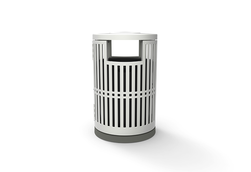 Park Litter Bin Modern Style Dustbin Outdoor Metal Trash Can New Design Garbage Can for Park