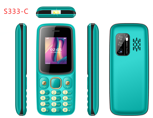Dual SIM 32mb+32mb g Feature Phones 2030 Speaker 2G Network Bar CellPhone 1.77 Inch 2G Feature Mobile Phone Big Battery