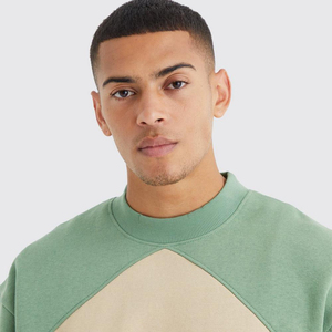 Sweat-shirt à manches longues en polaire chaud, surdimensionné, à blocs de couleur, streetwear pour homme, sweat-shirt à blocs de couleur surdimensionné, écologique - Product Image 3