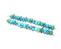 EXCELBEADS FMX Brins de perles rondes de 8 pouces pour la fabrication de bijoux (plusieurs couleurs)