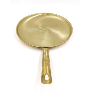 Shiny Brass Fry <b>Pan</b> With Long Handle Gold Finished For Home Kitchen Cookware Stovetop Cooking <b>Pan</b> Durable Frying <b>Pans</b> - Product Image 2