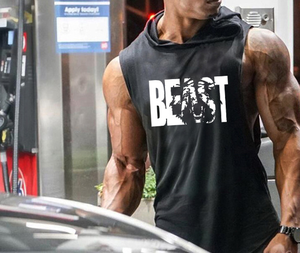 Meilleur Vente en gros Débardeur de gym personnalisé pour hommes Tailles standard Sweat à capuche Respirant Workout Sport Vest Motif 3D Gilet de musculation - Product Image 4