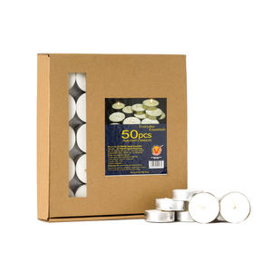 เทียนทีไลท์50 5hr ไม่มีกลิ่นเทียนหอมทำจากปาล์มพื้นฐานของตกแต่งบ้านสำหรับคริสต์มาสฮาโลวีนงานแต่งงาน - Product Image 1