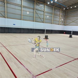 Plancher en bois Hevea Air Cush Sports d'intérieur Fabricant indien de haute durabilité - Product Image 6