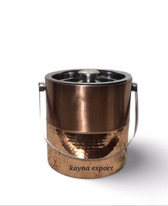 Cubo de Hielo de Acero Inoxidable 304 con Diseño Martillado, Recubrimiento de Polvo Negro, Doble Pared, Ligero, 2L, para Fiestas y Almacenamiento de Bebidas - Product Image 6