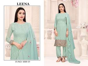 คอลเลกชันคุณภาพสูงชุดแฟนซีผ้าทอเทียม georgette kameez งานปักลำดับทั่วโลก - Product Image 5