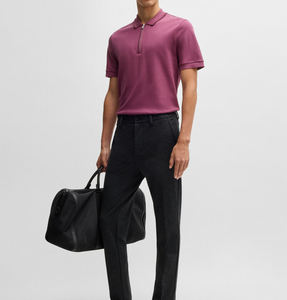 Polo anti-rides à la mode pour hommes, T-shirt tricoté en polyester/coton imprimé avec logo personnalisé, design propre - Product Image 5