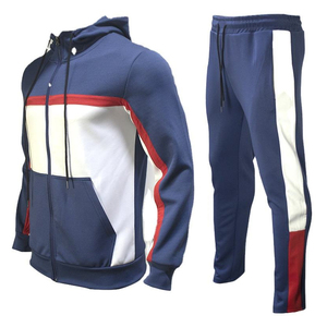 Ensemble survêtement homme personnalisé en nylon coupe-vent veste + pantalon de survêtement 2 pièces fermeture éclair survêtement homme - Product Image 2