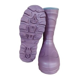 Stivali da <span class=keywords><strong>pioggia</strong></span> alla caviglia EVA viola da ragazza leggera impermeabile antiscivolo comoda fodera in pelliccia alla moda stile di sicurezza per neonati - Product Image 3
