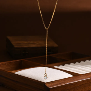 Bijoux en gros Style IG élégant Streetwear couleur unie 201 en acier inoxydable plaqué or 18 carats collier - Product Image 5