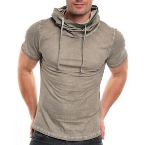 เสื้อยืดมีฮู้ดสำหรับผู้ชายเสื้อยืดมีเชือกรูดและเสื้อสวมหัวแบบกำหนดเองระบายอากาศได้ดีใหม่2025 - Product Image 1