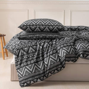 Housse de couette Queen Motif branches d'arbre 300tc Polyester Microfibre ultra douce Respirante Ensemble de literie 3 pièces Fermeture éclair - Product Image 6