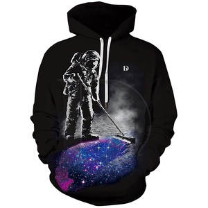 Estilo americano moda personalizada hombres Streetwear Sudadera con capucha diseño personalizado algodón grueso pesado Anime sudaderas peso pesado de gran tamaño - Product Image 3