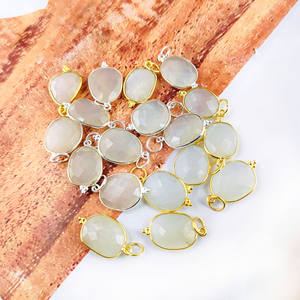 925 argent sterling plaqué rhodium pierre de lune blanche lunette à facettes ensemble pendentif en pierres précieuses collier de bijoux fins - Product Image 5