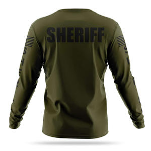 Nueva llegada unisex SHERIFF Camiseta de manga larga cómoda impresión de pantalla al aire libre protección solar rendimiento camisa para hombres - Product Image 2