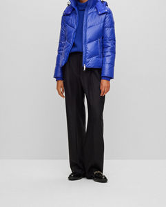 Señoras invierno cálido calle prendas de vestir exteriores cinturón Turn Down Collar manga larga motocicleta abrigo moda mujer Puffer chaqueta al por mayor - Product Image 1