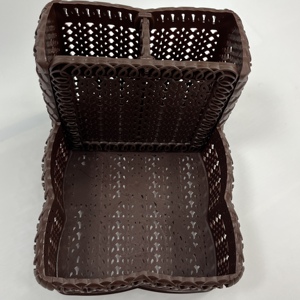 Elegant Diamond Pattern Plastic Storage Basket With <b>Dividers</b> Included OEM ODM Friendly - Product Image 2