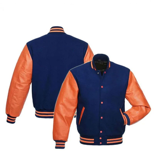 100% nuevo logotipo personalizado de talla grande chaquetas universitarias de lona para hombres bombardero béisbol invierno a prueba de viento respetuoso con el medio ambiente estilo de calle para - Product Image 4