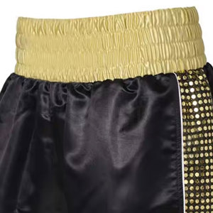 Factory Wholesale 100% Cotton Plain <b>Stretchy</b> MMA Boxing Shorts Good Quality Solid Pattern Type Fight Shorts - Product Image 4