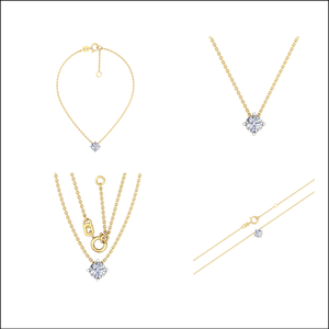 Collar de diamantes cultivados en laboratorio de alta calidad de 14K al mejor precio, cadena de cuerda de Oro Blanco clásico para mujer, regalos de compromiso de boda certificados - Product Image 4