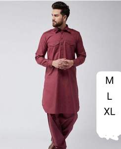 Sherwani en soie vintage pour hommes, caftan élégant Kurta, protection contre les rides et le soleil au genou pour les occasions de fête - Product Image 3