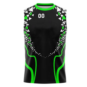 เครื่องแบบสำหรับผู้ใหญ่ Mae 7 ON 7 ON 7เสื้อทีมกีฬาดีไซน์พิมพ์ซับลิเมชันสีดำสีเขียว - Product Image 3