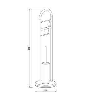 Portarrollos de Papel Higiénico y Escobillero Cromado con Base Redonda, Accesorios para Baño - Product Image 5