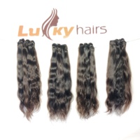Extensions de cheveux humains indiens ondulés naturels, Remy vierges bruts, cuticules intactes, couleur naturelle, tissage double trame à la machine, 100g la pièce