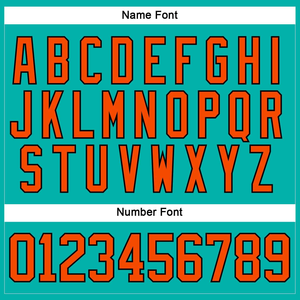 Camiseta de hockey sobre hielo personalizada, color azul verdoso y naranja, uniforme de equipo de manga larga, nombre y número personalizados, transpirable, de secado rápido, para verano - Product Image 3