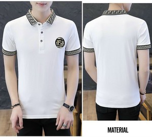 Polo multicolor para hombre, informal, no tejido, bordado, manga corta, activo, saludable, educado, camisetas polo - Product Image 5