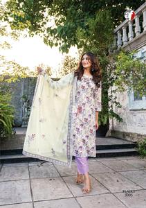 Tenue indienne élégante meilleur tissu pur coton Kurti pantalon avec Dupatta avec broderie et travail léger à la main à bas prix - Product Image 3