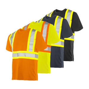 Camiseta de Trabajo de Alta Visibilidad para Hombre, Reflectante, Transpirable, 100% Algodón, Uniforme Industrial OEM - Product Image 1