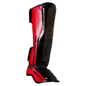 Protège-tibia de boxe en cuir PU à logo personnalisé, équipement de protection robuste avec nouveau design à bas prix - Product Image 4