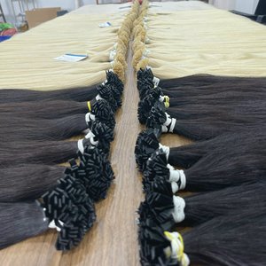 ขายส่งผมหรูหรา 100% ผมดิบธรรมชาติปลายแบนเรมี่ต่อผมมนุษย์เคราตินดึงคู่พร้อมส่ง - Product Image 3