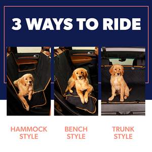 वाटरप्रूफ स्क्रैच प्रूफ नॉनस्लिप कुत्ते की कार सीट से पीछे की सीट के लिए पालतू कार का कवर कवर कवर शामिल है। - Product Image 4