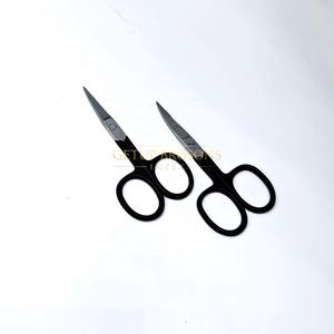 Tijeras para Cejas de Alta Calidad con Recubrimiento de Polvo Negro, Hoja Recta Afilada de Acero Inoxidable, Herramienta de Belleza con Logotipo Personalizado - Product Image 4