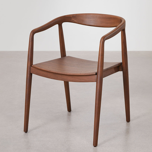 เก้าอี้รับประทานอาหารสไตล์โมเดิร์นไม้สักสีน้ำตาลสำหรับบ้านและร้านอาหารเก้าอี้รับประทานอาหาร - Product Image 2