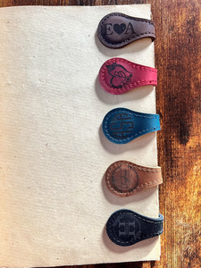 Marcapáginas de Cuero Crazy Horse Hecho a Mano Personalizado, Marcapáginas Magnético de Cuero Genuino Personalizado para Regalo de Lector - Product Image 5