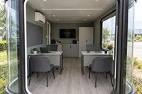Centre d'accueil haut de gamme de 20 pieds en forme de cabane Apple, bâtiment préfabriqué personnalisé pour la réception dans les zones touristiques