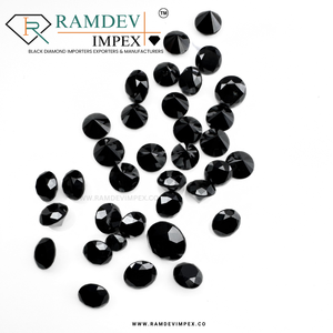 เพชรทรงกลมสีดำ3.70-3.90มม. คุณภาพระดับพรีเมี่ยมตัดเป็นเครื่องประดับแบบดั้งเดิมการตั้งค่าเครื่องประดับเพชรธรรมชาติที่สวยงาม - Product Image 4